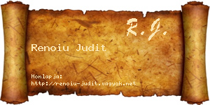 Renoiu Judit névjegykártya